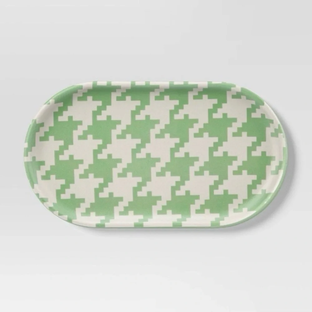 Bamboo Melamine Multicolor Decorative Trays Made of Bamboo Melamine New with Tag